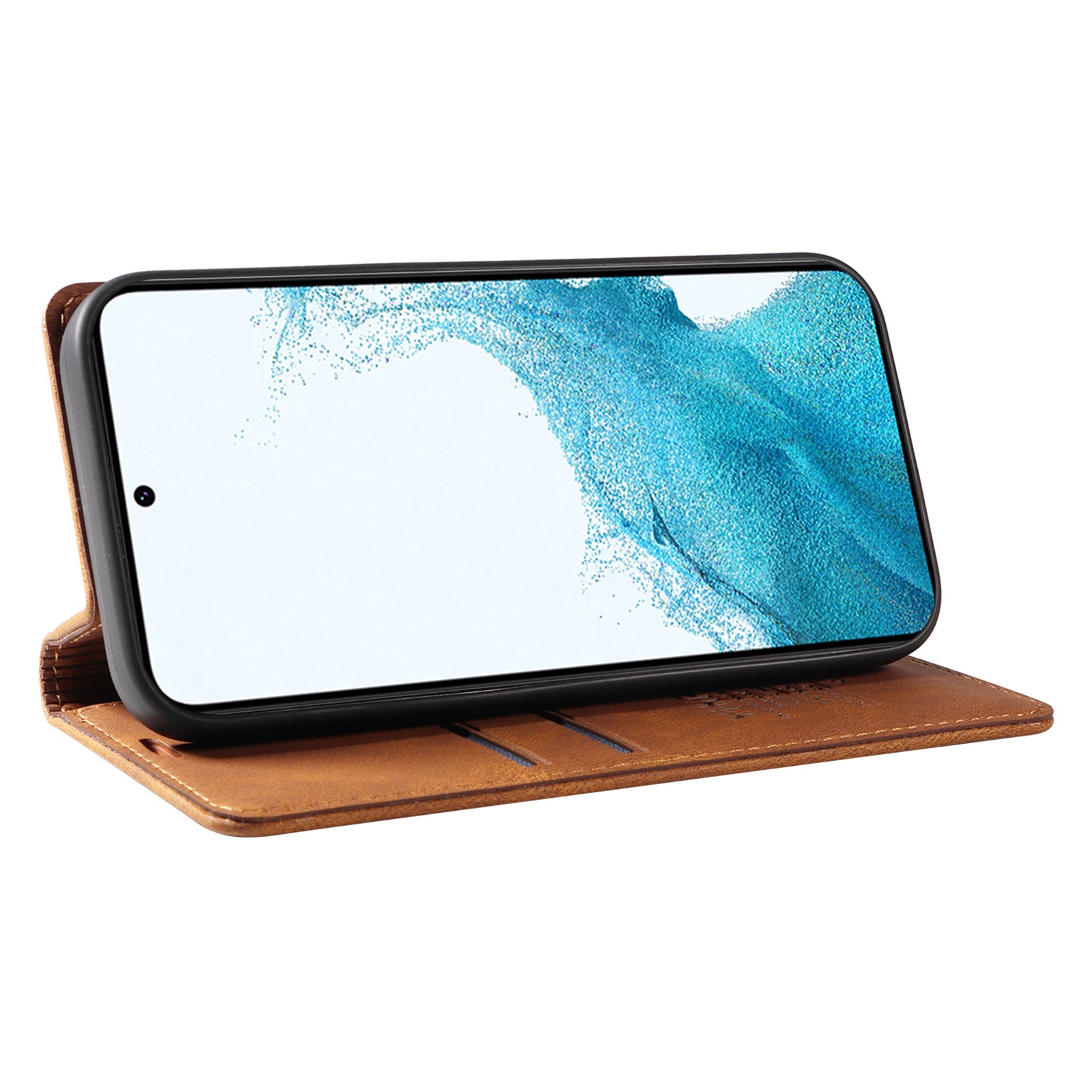 YIKATU YK-004 Skin-touch Leather Case For Samsung Galaxy S22 5G Magnetic Phone Shell Wallet Stand Cover