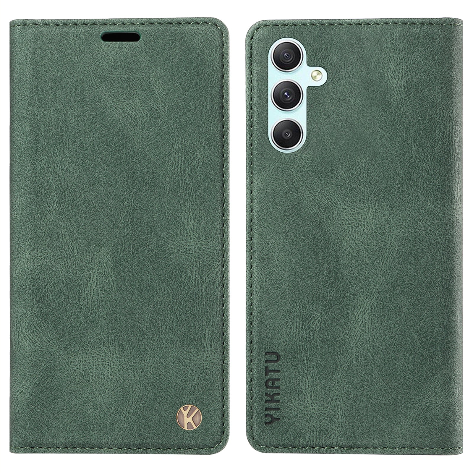 YIKATU YK-004 For Samsung Galaxy A34 5G Dustproof Phone Case Skin-Touch Feeling PU Leather Shell Wallet Stand Cover