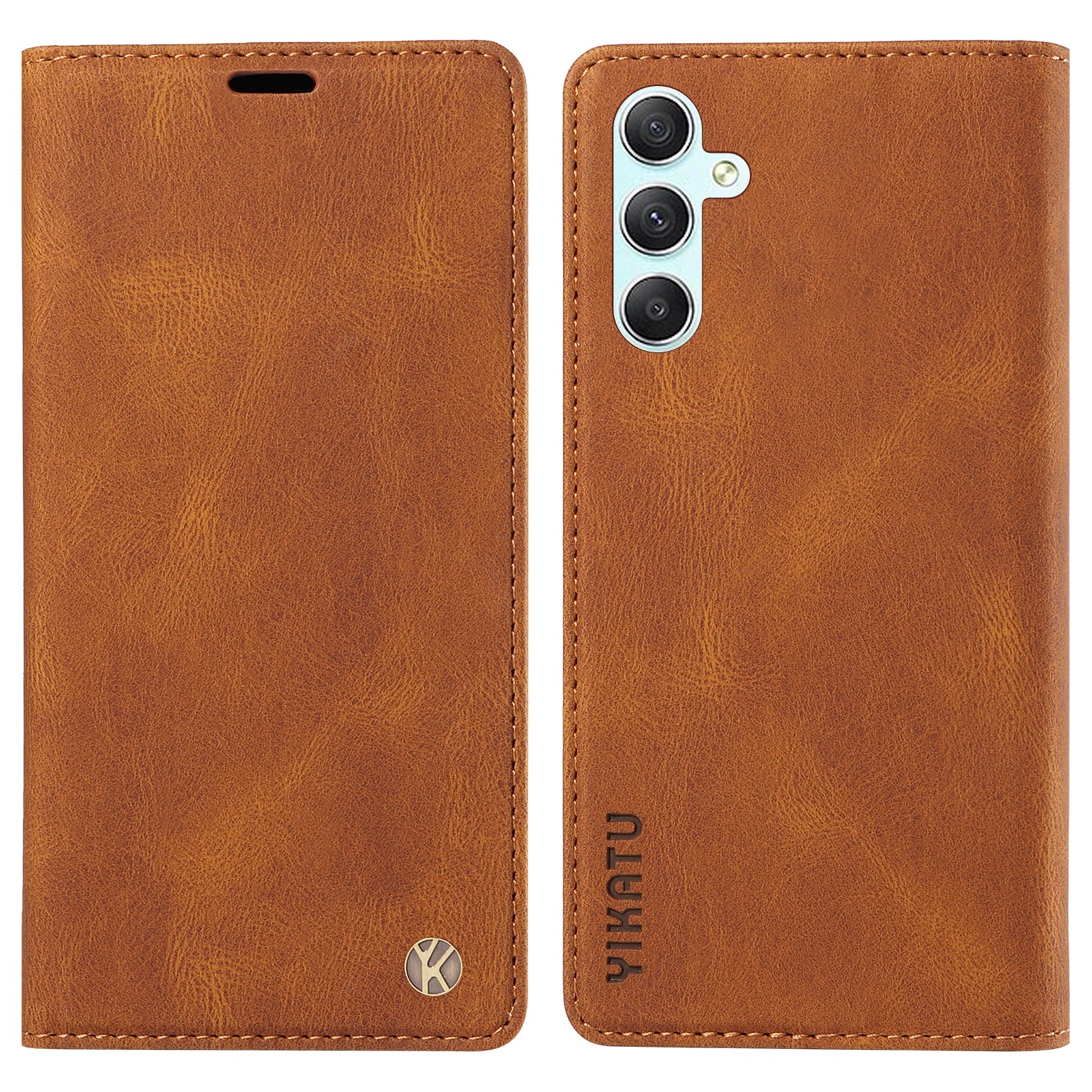 YIKATU YK-004 For Samsung Galaxy A34 5G Dustproof Phone Case Skin-Touch Feeling PU Leather Shell Wallet Stand Cover