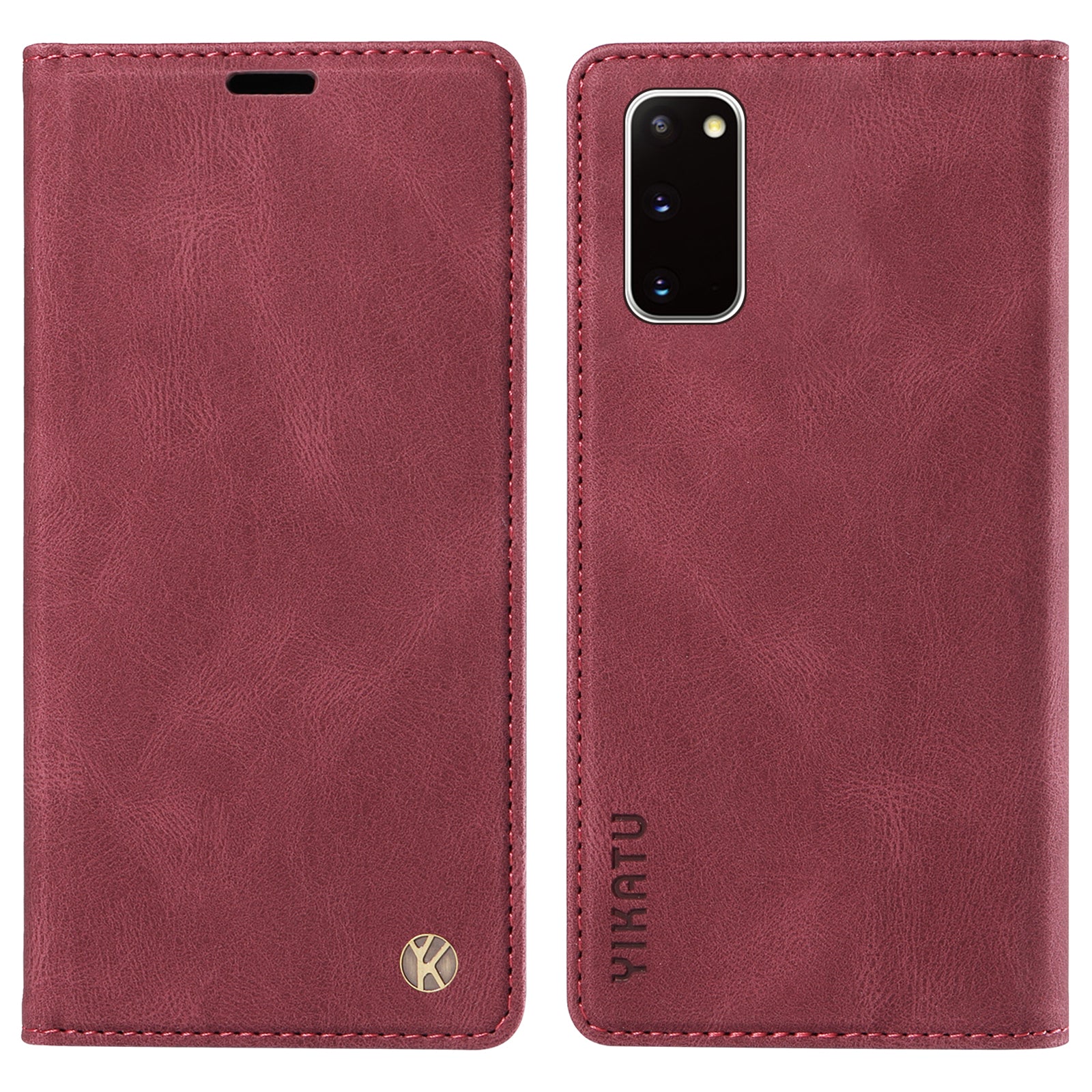 YIKATU YK-004 For Samsung Galaxy S20 FE S20 FE 5G S20 FE 2022 S20 Lite Leather Cover Skin-touch Flip Wallet Stand Phone Case