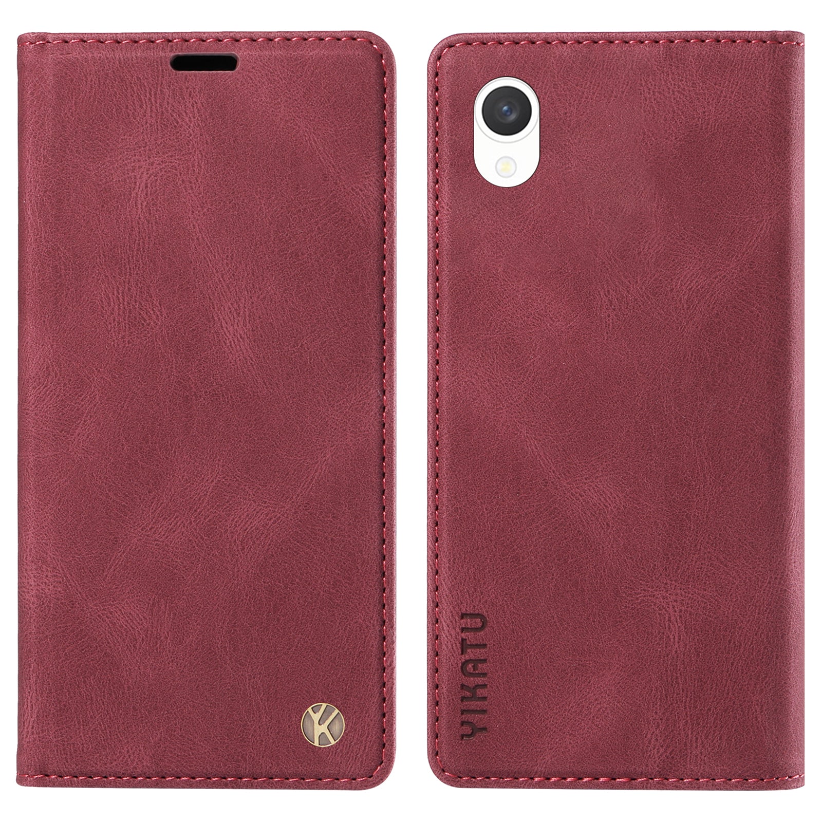 YIKATU YK-004 For Samsung Galaxy A23e A23s Magnetic Auto-absorb Leather Wallet Stand Cover Anti-drop Phone Case