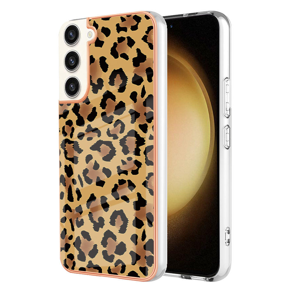 YB IMD Series-19 Style D for Samsung Galaxy S22 5G 2.0mm Electroplating TPU Phone Case IMD Pattern Printing Cover