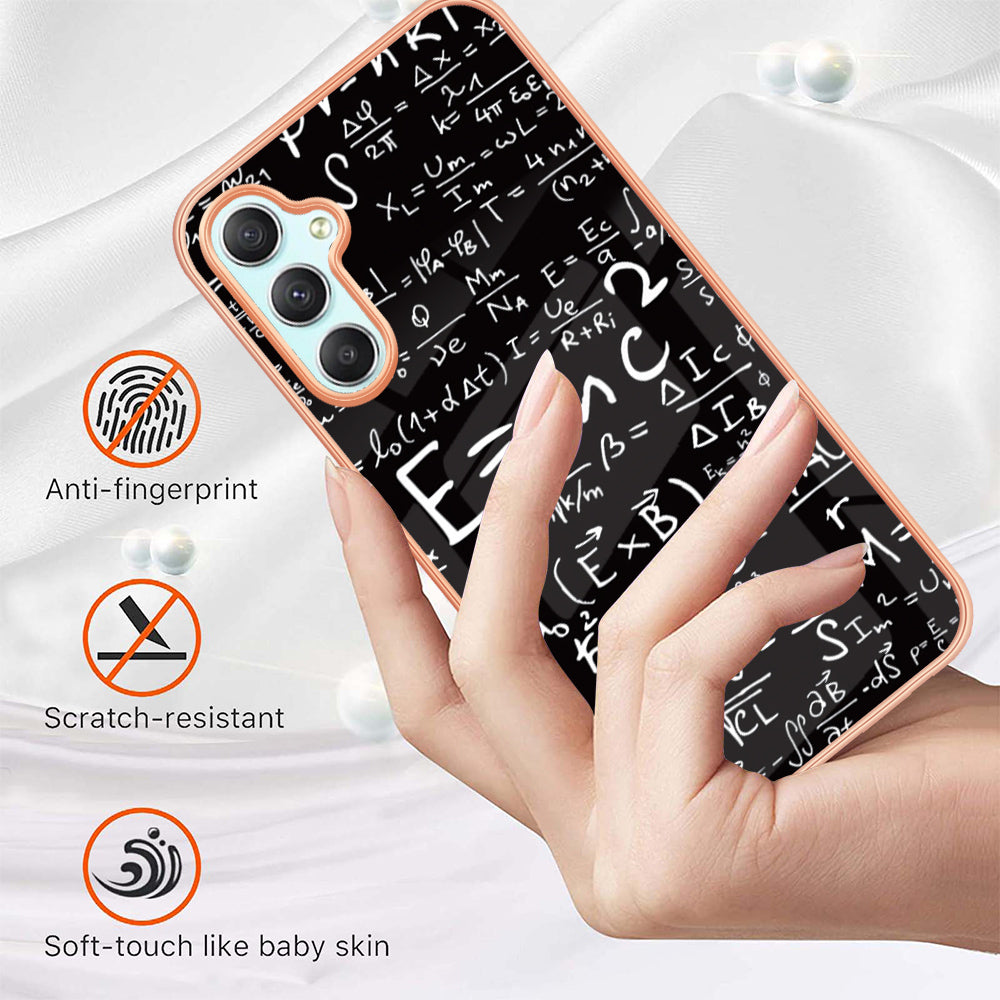 YB IMD Series-19 Style D Phone Case for Samsung Galaxy A24 4G Electroplating 2.0mm TPU Pattern IMD Cover