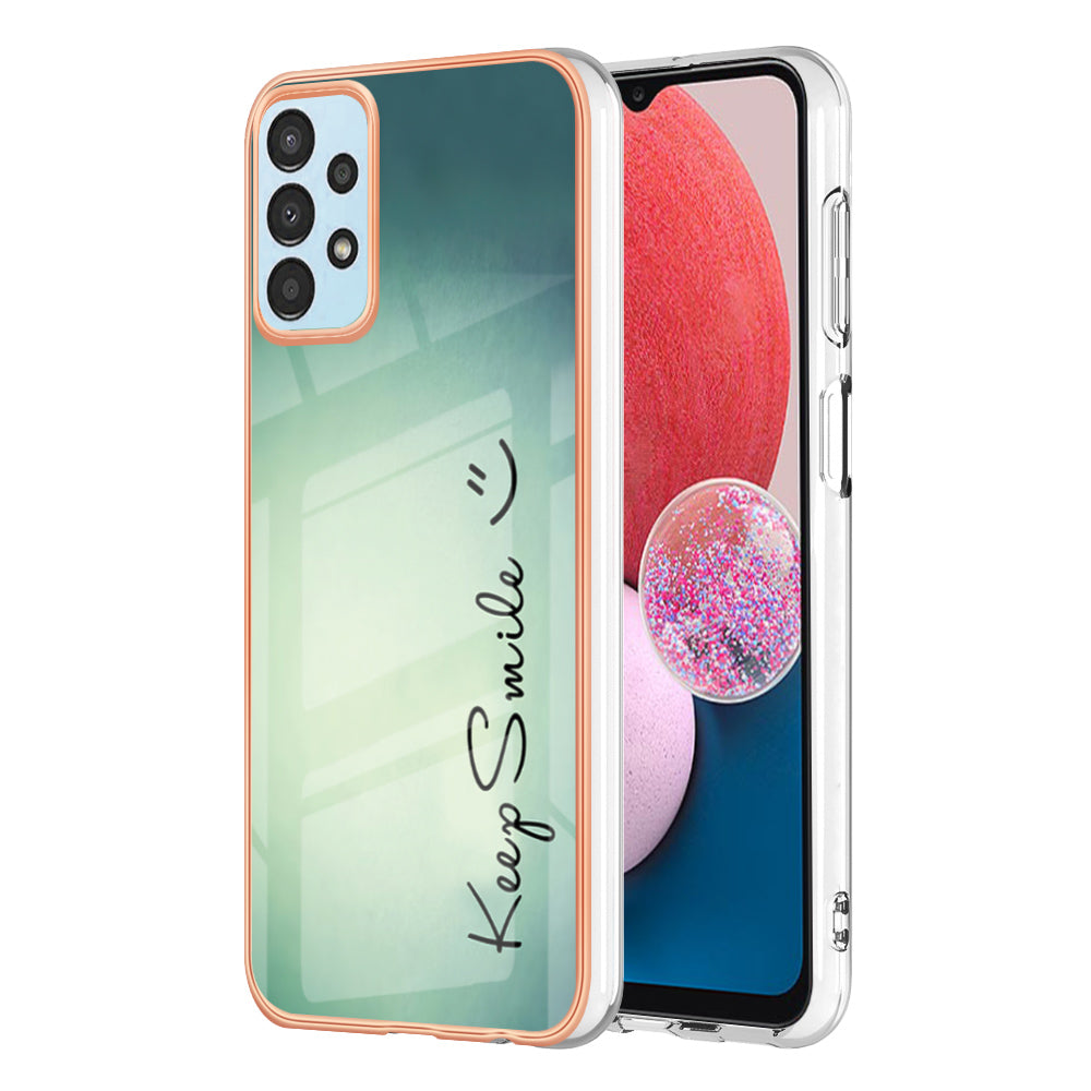 YB IMD Series-19 Style D TPU Case for Samsung Galaxy A32 5G M32 5G Electroplating Pattern IMD 2.0mm Protective Phone Cover