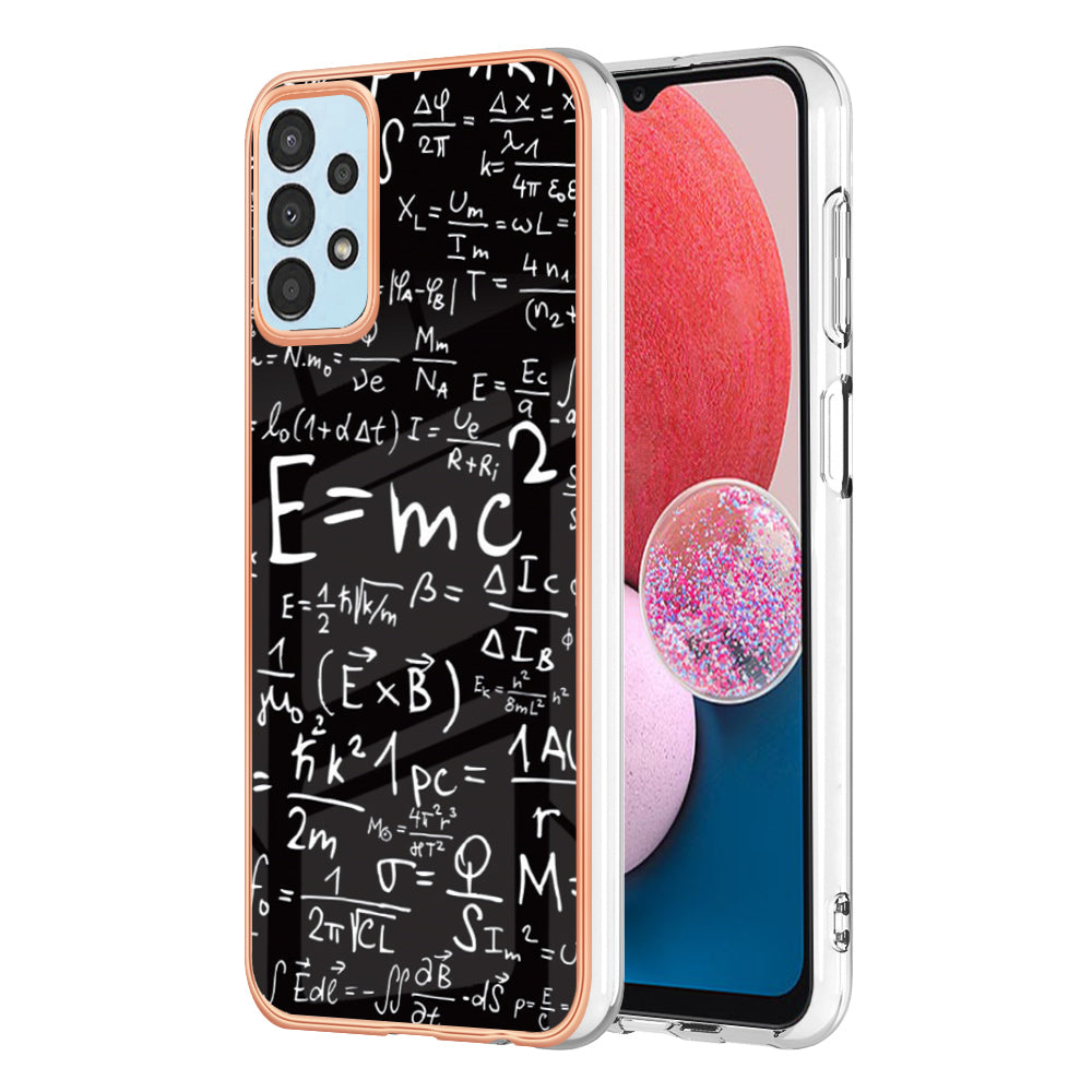 YB IMD Series-19 Style D TPU Case for Samsung Galaxy A32 5G M32 5G Electroplating Pattern IMD 2.0mm Protective Phone Cover