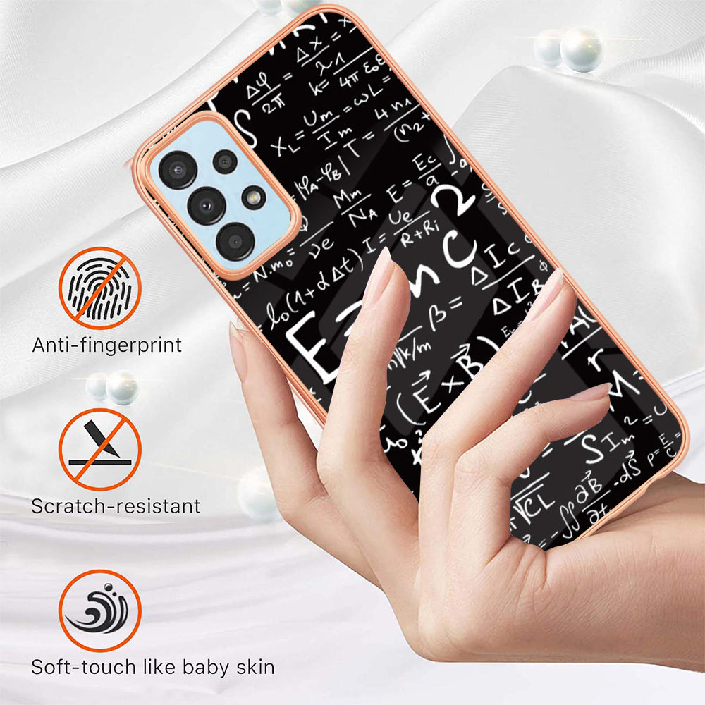 YB IMD Series-19 Style D TPU Case for Samsung Galaxy A32 5G M32 5G Electroplating Pattern IMD 2.0mm Protective Phone Cover