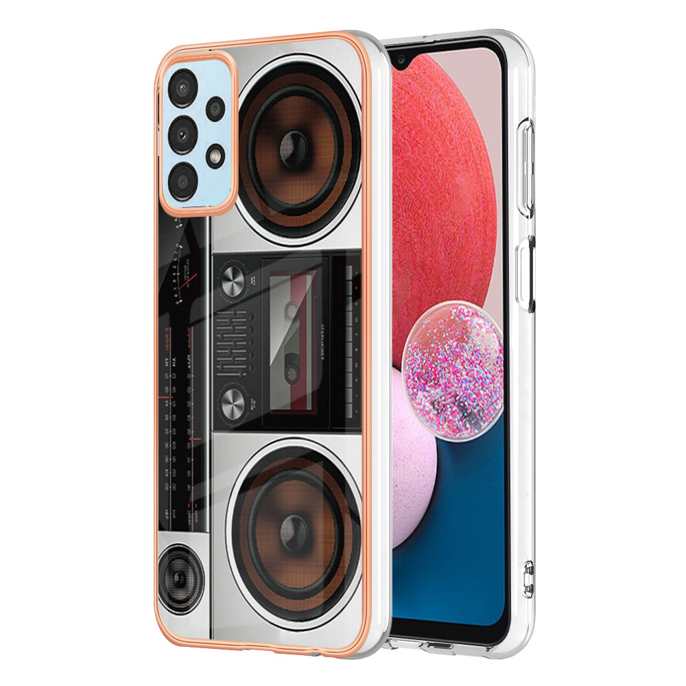 YB IMD Series-19 Style D TPU Case for Samsung Galaxy A32 5G M32 5G Electroplating Pattern IMD 2.0mm Protective Phone Cover
