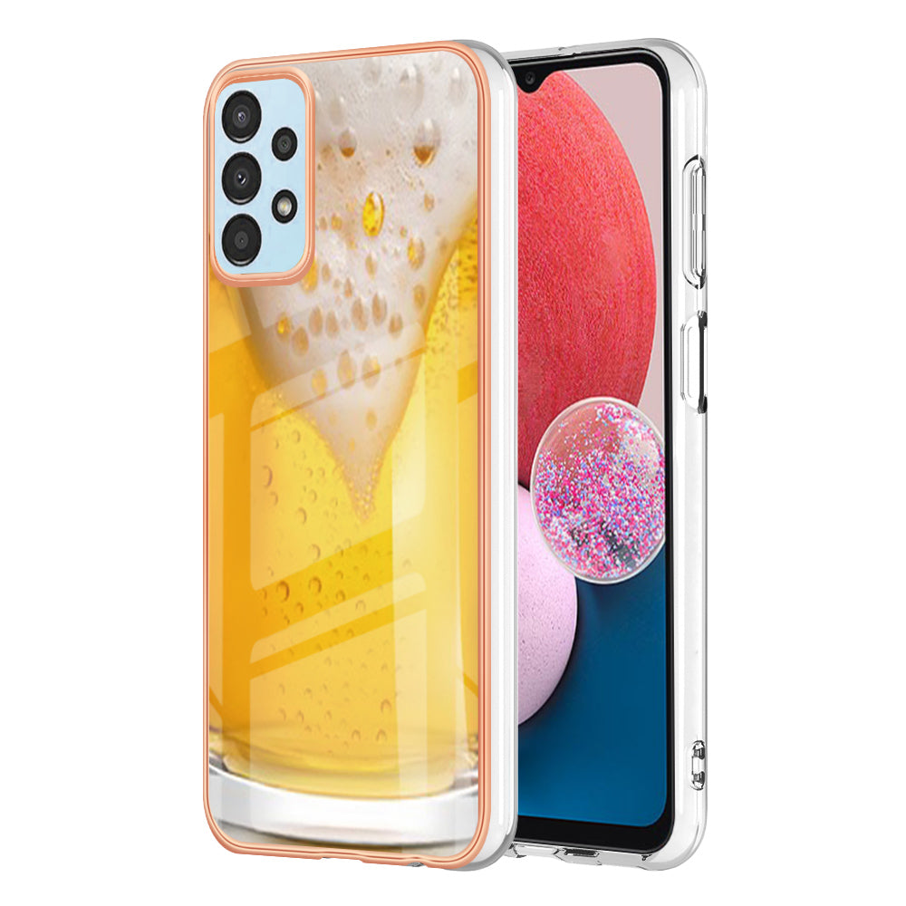 YB IMD Series-19 Style D TPU Case for Samsung Galaxy A32 5G M32 5G Electroplating Pattern IMD 2.0mm Protective Phone Cover