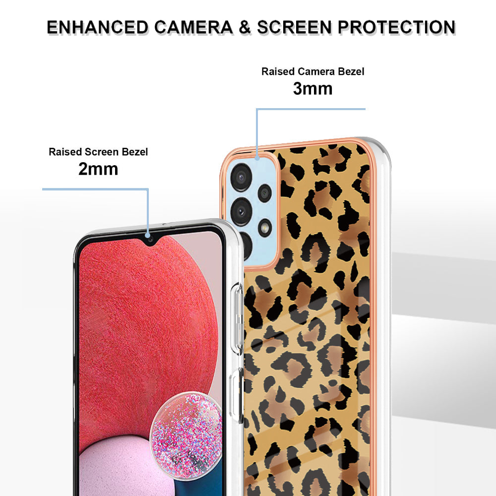 YB IMD Series-19 Style D for Samsung Galaxy A53 5G Anti-scratch 2.0mm Electroplating IMD Pattern Printing Cover TPU Phone Case