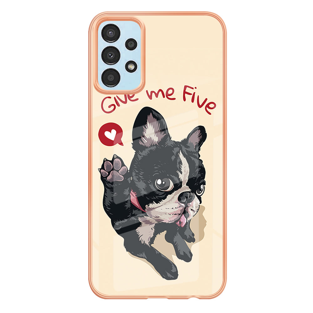 YB IMD Series-19 Style D for Samsung Galaxy A53 5G Anti-scratch 2.0mm Electroplating IMD Pattern Printing Cover TPU Phone Case