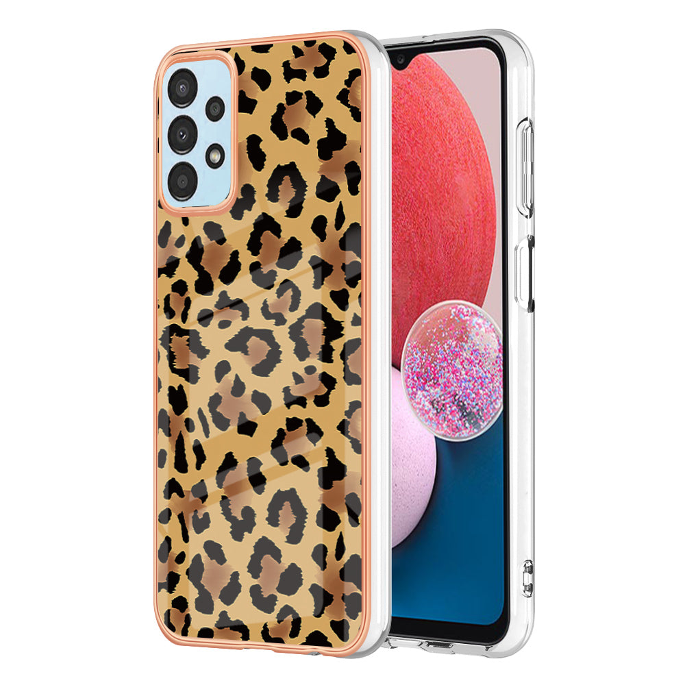 YB IMD Series-19 Style D For Samsung Galaxy A23 4G A23 5G (Global Version) 2.0mm TPU Pattern Cover Electroplated IMD Phone Case
