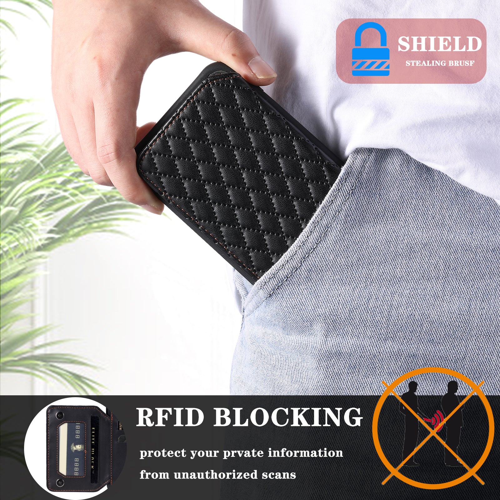 Style 008 For Samsung Galaxy A52 4G A52 5G A52s 5G RFID Blocking Phone Case Anti-Drop PU TPU Phone Shell