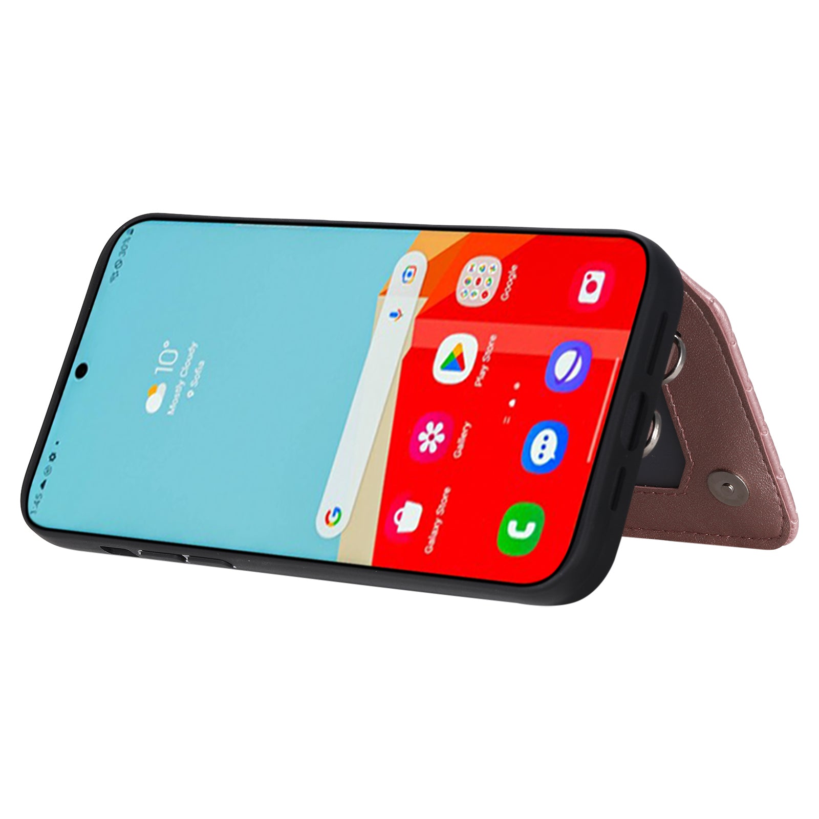 Style 008 For Samsung Galaxy S23 Ultra Leather Coated TPU Phone Cover RFID Blocking Card Holder Case