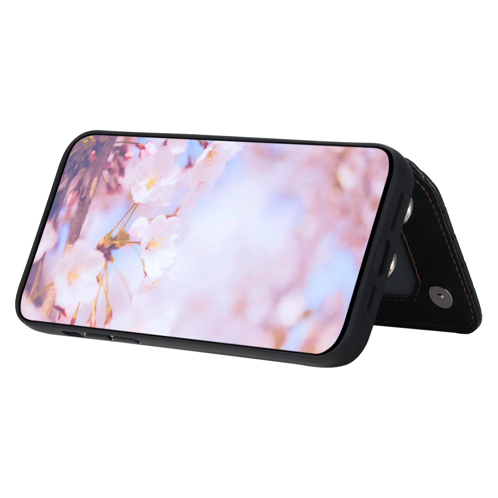 Style 008 PU Leather TPU Phone Cover for Samsung Galaxy A13 4G A13 5G Kickstand RFID Blocking Phone Case with Wrist Strap