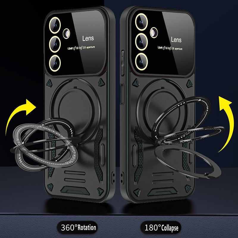 For Samsung Galaxy A14 4G Anti-drop Phone Case PC TPU Ring Kickstand Cover Compatible with MagSafe