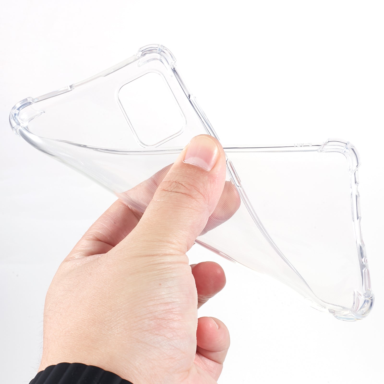 For Samsung Galaxy A51 4G SM-A515 Anti-drop Phone Case 1.5mm Transparent TPU Phone Cover