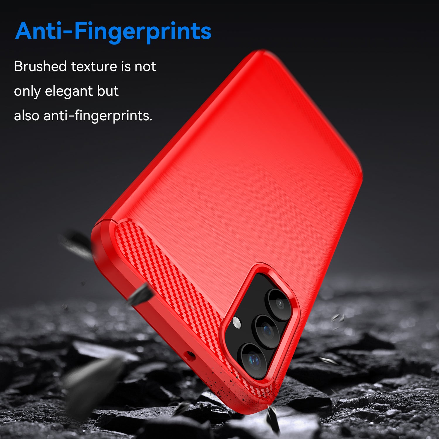 For Samsung Galaxy A25 5G Brushed Phone Case Carbon Fiber Texture Flexible TPU Cover