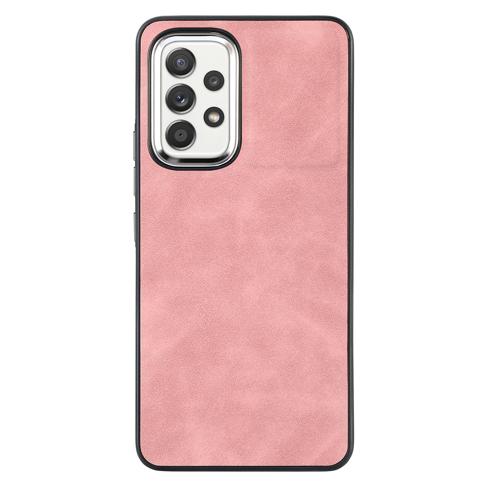Skin-touch Phone Case for Samsung Galaxy A52 4G 5G A52s 5G PU Leather Coated TPU Cover with Electroplating Camera Frame