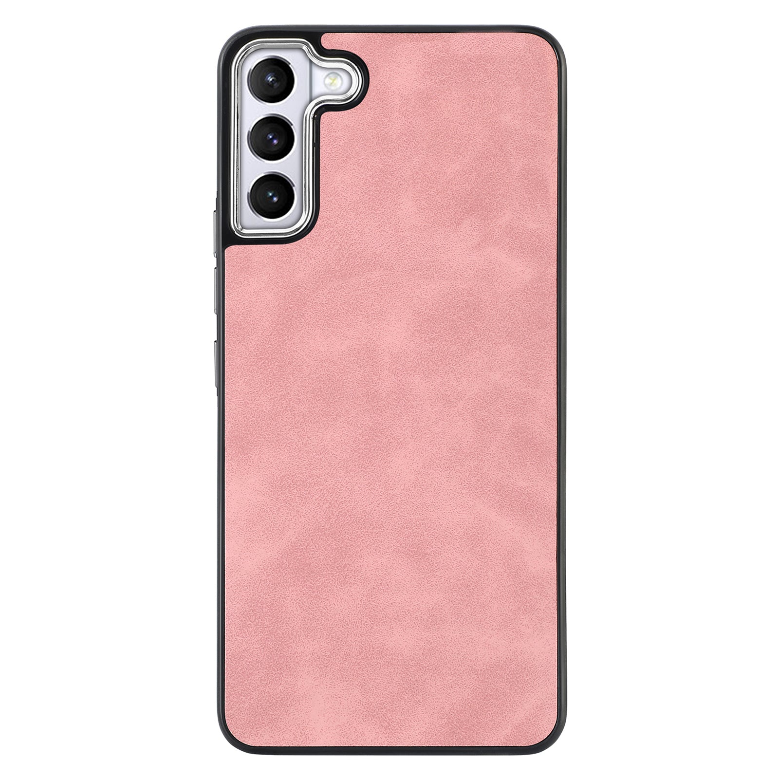 For Samsung Galaxy S22 5G PU Leather TPU Skin-touch Cover Electroplating Camera Frame Shockproof Phone Case