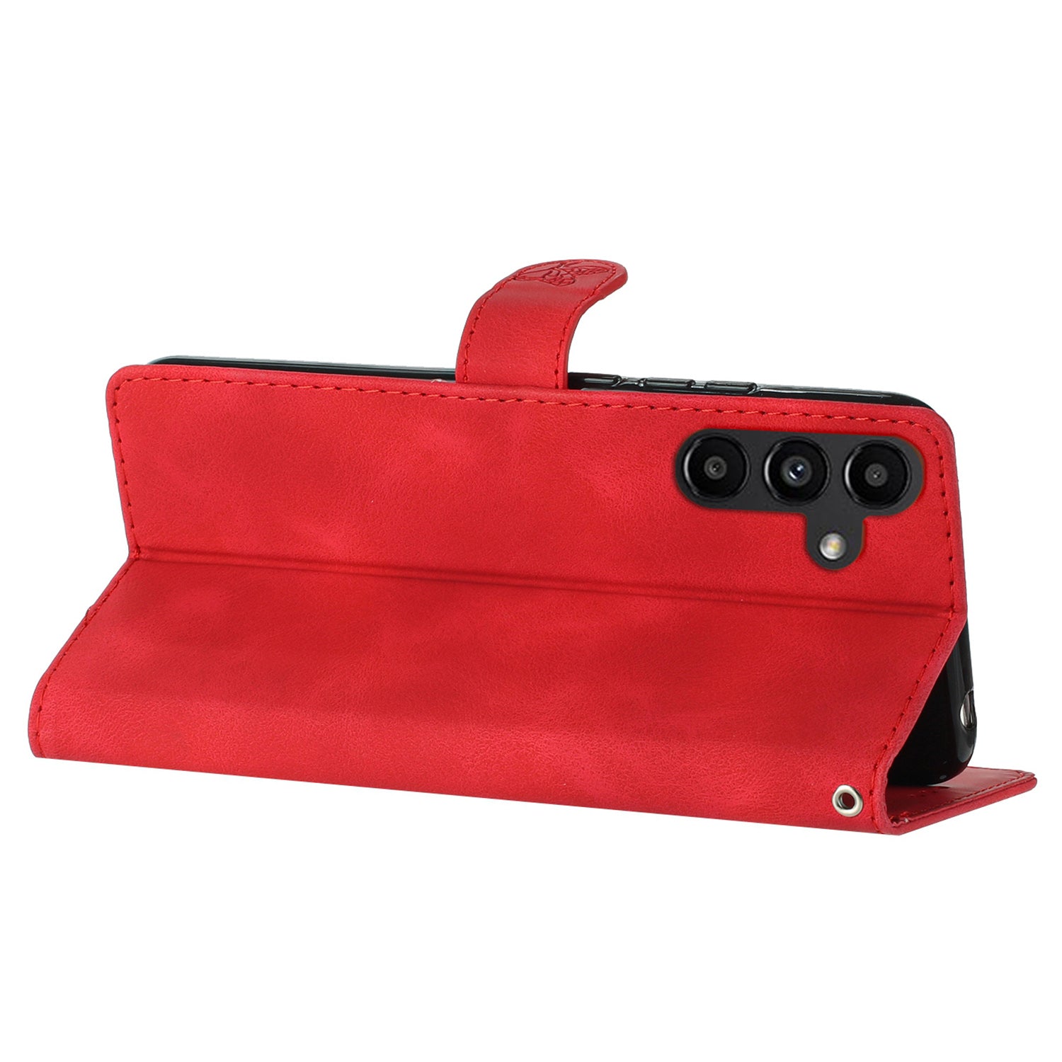 PU Leather Phone Cover For Samsung Galaxy A25 5G Magnetic Phone Case Imprinted Flower Wallet Stand Shell