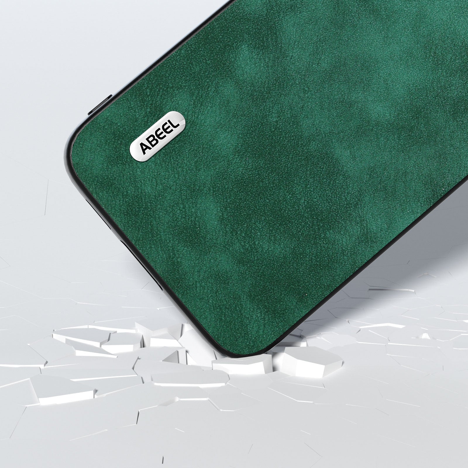 ABEEL For Samsung Galaxy S23 FE Textured Leather Coated TPU Phone Case Anti-scratch Back Cover
