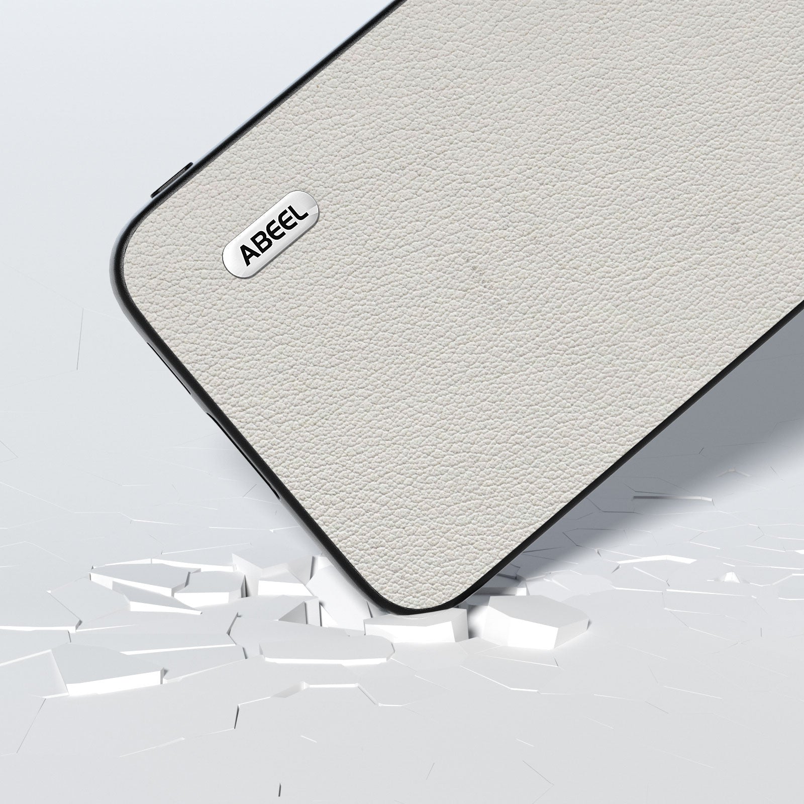 ABEEL For Samsung Galaxy S23 FE Protective Case Genuine Cow Leather PC TPU Phone Cover