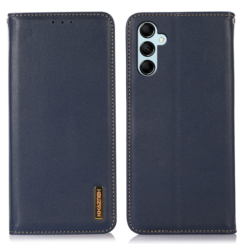 KHAZNEH For Samsung Galaxy F34 5G M34 5G Genuine Cow Leather Stand Cover RFID Blocking Wallet Phone Case