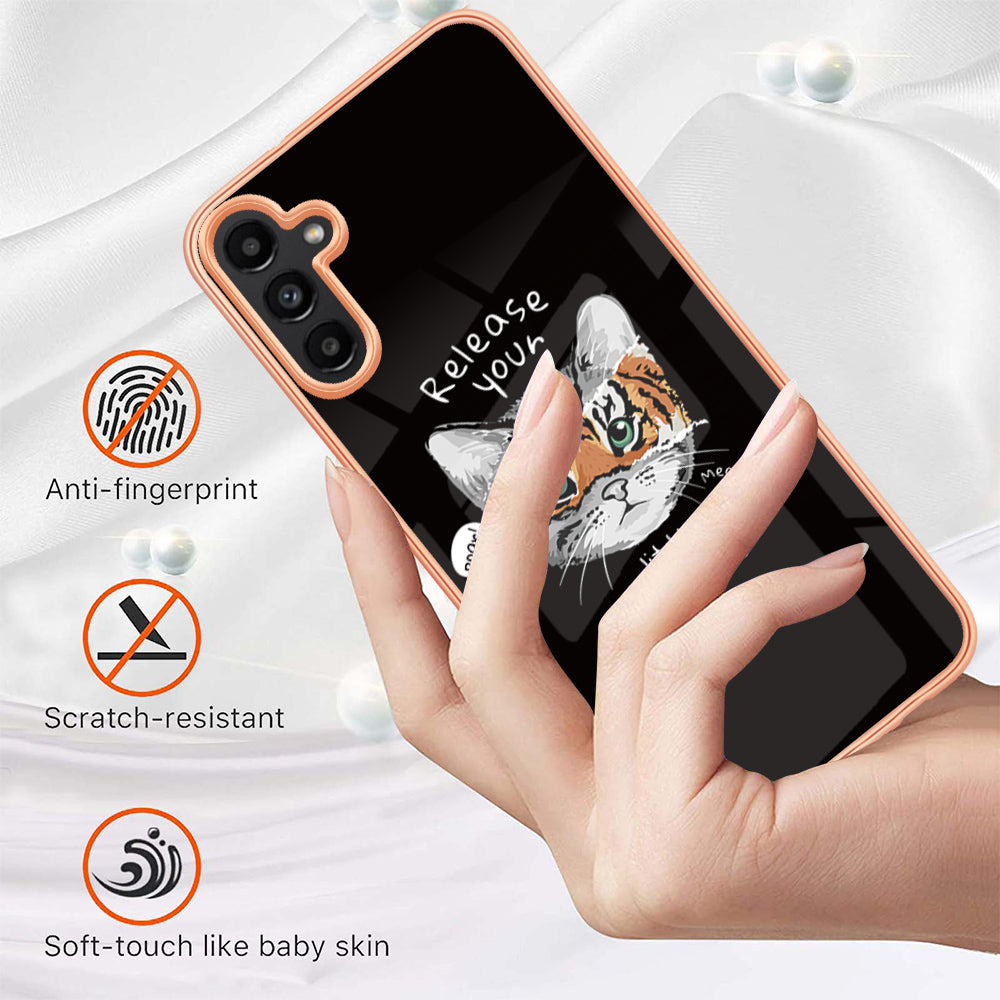 YB IMD Series-19 Style D For Samsung Galaxy A54 5G Anti-drop 2.0mm TPU Phone Case IMD Pattern Print Cover