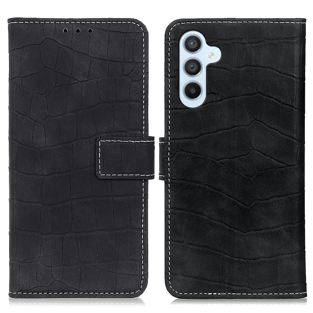 For Samsung Galaxy F34 5G M34 5G Wallet Phone Case Crocodile Texture PU Leather Anti-drop Stand Cover