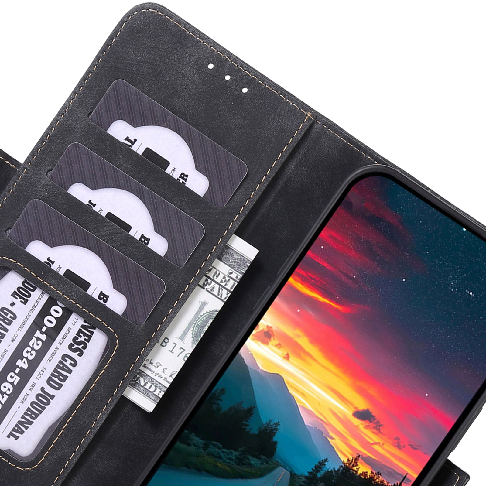 ABEEL Wallet Phone Case for Samsung Galaxy F34 5G M34 5G Stand Retro Texture PU Leather Phone Cover