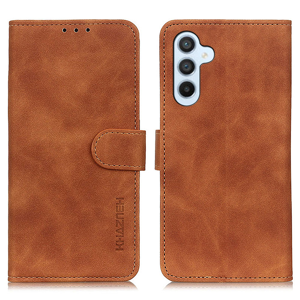 KHAZNEH For Samsung Galaxy F34 5G M34 5G Wallet Phone Cover Retro Texture PU Leather Stand Case