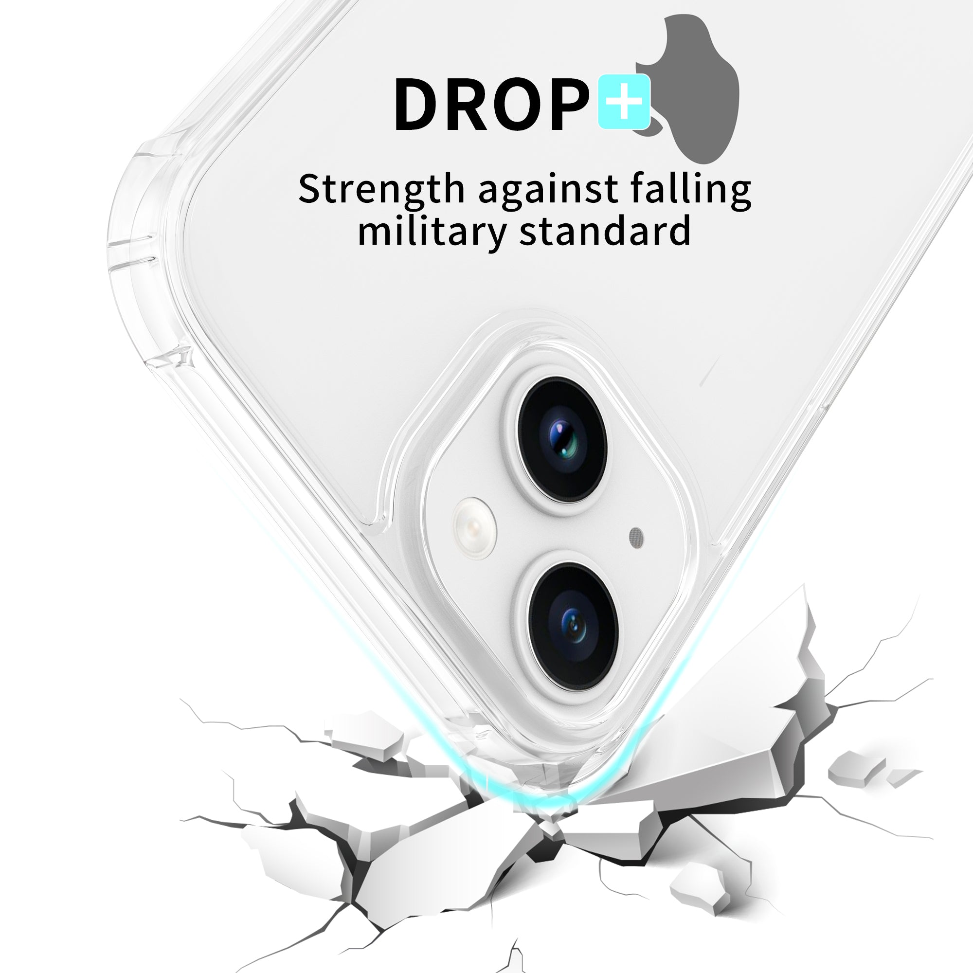 LEEU DESIGN For iPhone 15 Tempered Glass TPU Phone Case 6D Stereo Sound Holes Transparent Cover