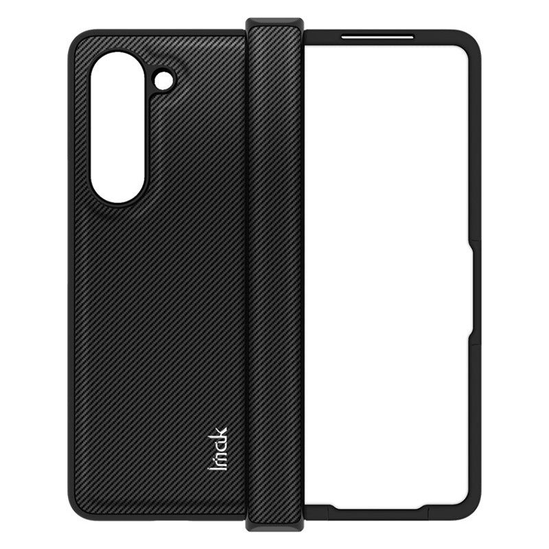IMAK Ruiyi Series for Samsung Galaxy Z Fold5 5G Carbon Fiber Texture Phone Case PU+PC Anti-Drop Phone Cover