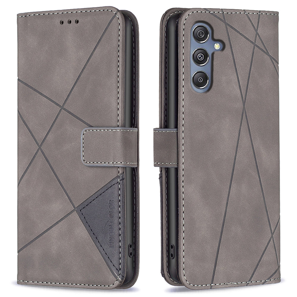 BINFEN COLOR BF05 For Samsung Galaxy F34 5G M34 5G Anti-drop Imprinted Stand Phone Case Leather Wallet Cover