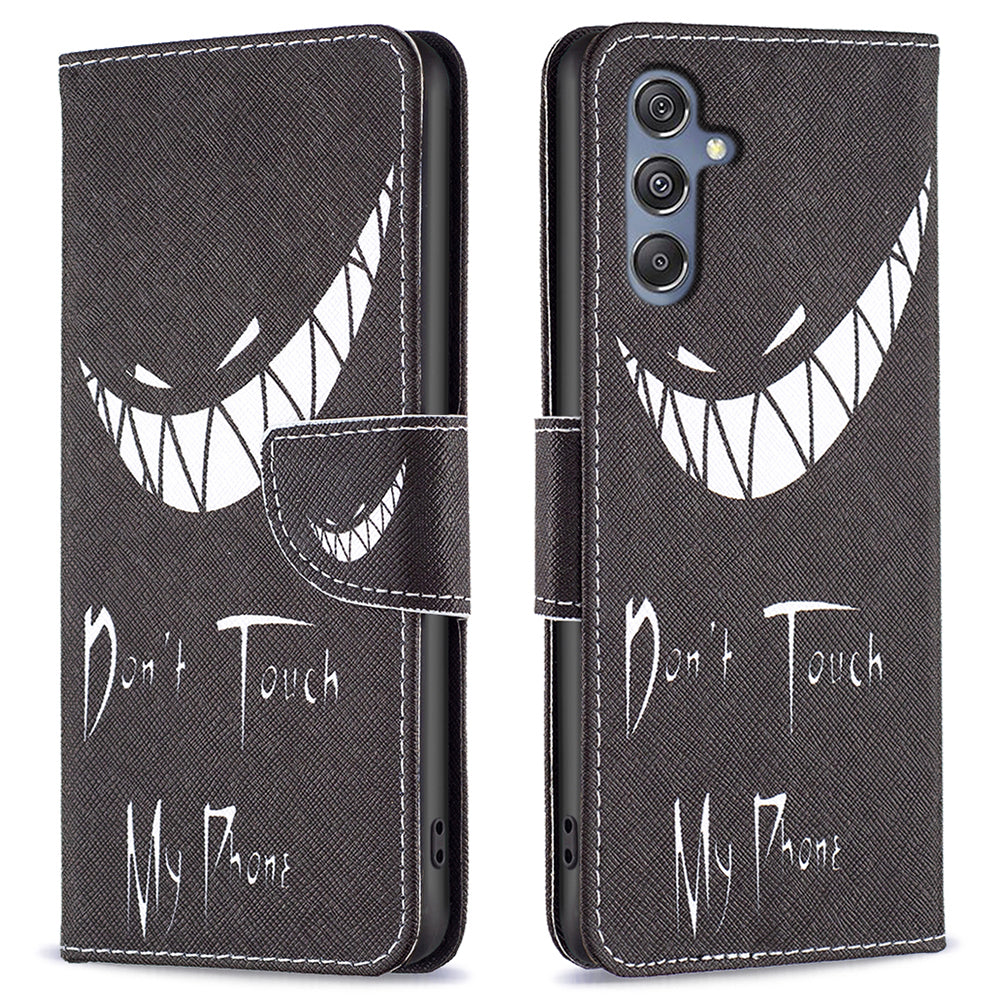 For Samsung Galaxy F34 5G M34 5G PU Leather Pattern Printing Phone Case Wallet Stand Anti-drop Cover