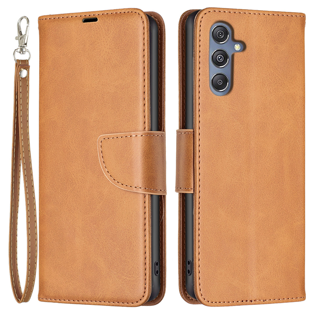 Phone Case for Samsung Galaxy F34 5G M34 5G Solid Color Wallet Stand PU Leather TPU Cover