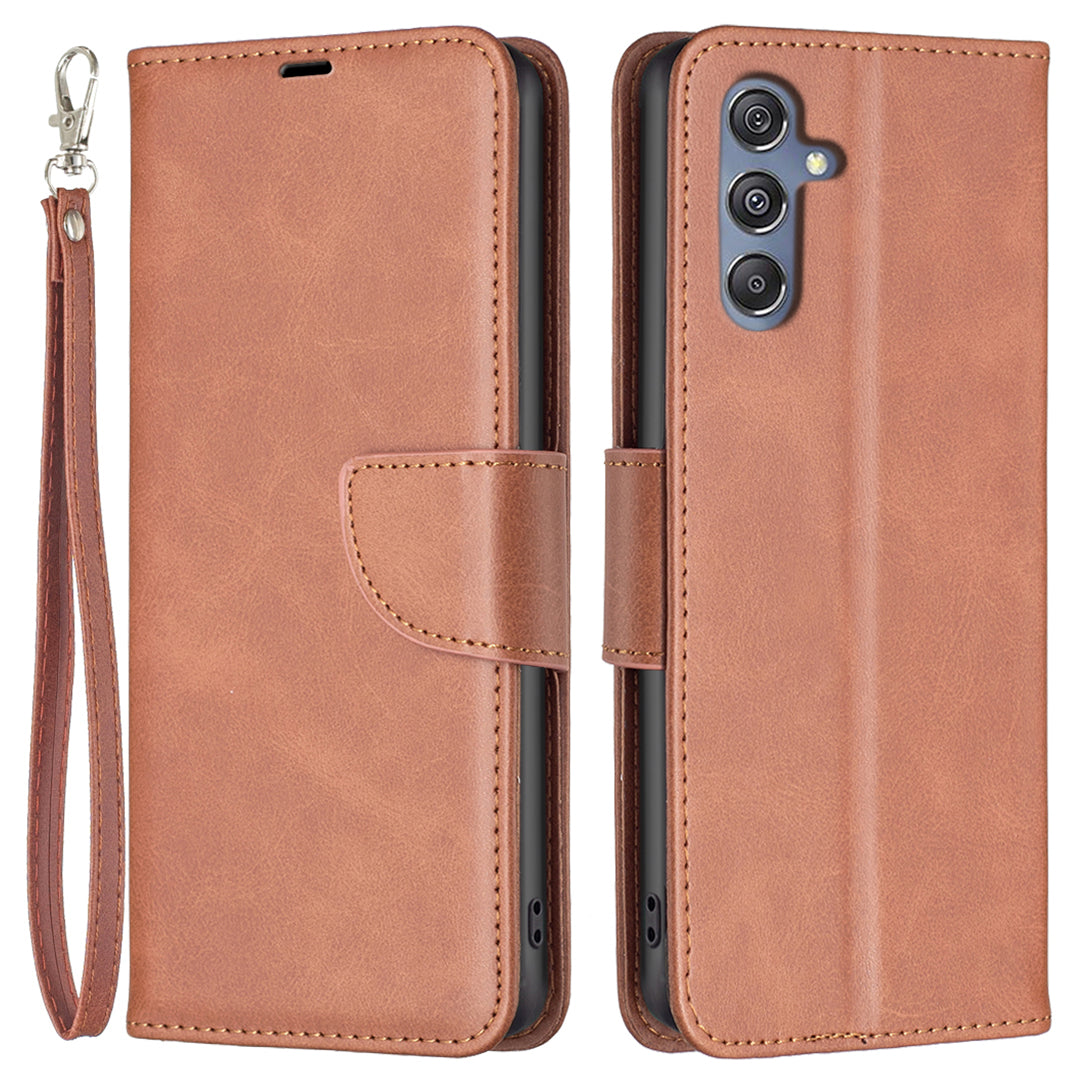 Phone Case for Samsung Galaxy F34 5G M34 5G Solid Color Wallet Stand PU Leather TPU Cover