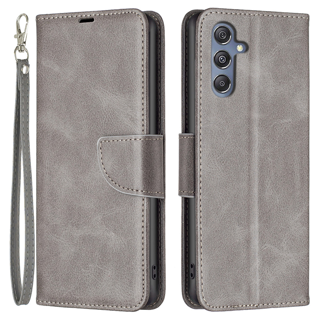 Phone Case for Samsung Galaxy F34 5G M34 5G Solid Color Wallet Stand PU Leather TPU Cover