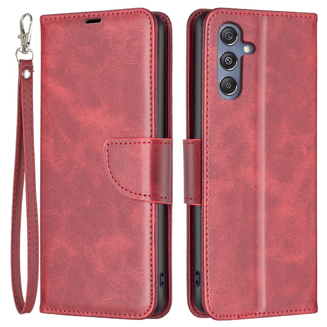 Phone Case for Samsung Galaxy F34 5G M34 5G Solid Color Wallet Stand PU Leather TPU Cover