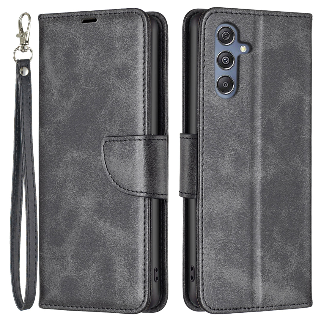 Phone Case for Samsung Galaxy F34 5G M34 5G Solid Color Wallet Stand PU Leather TPU Cover