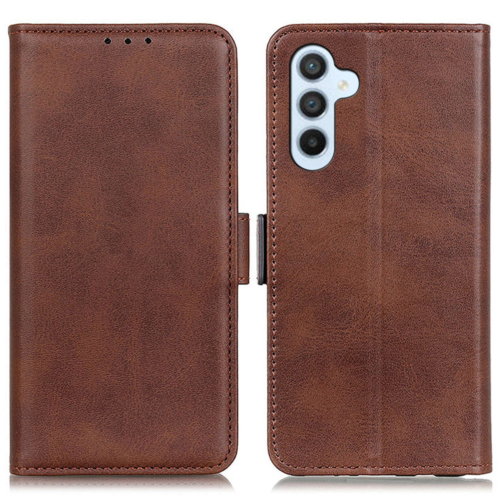 For Samsung Galaxy F34 5G M34 5G Wallet Phone Case Cowhide Texture PU Leather Cover with Stand