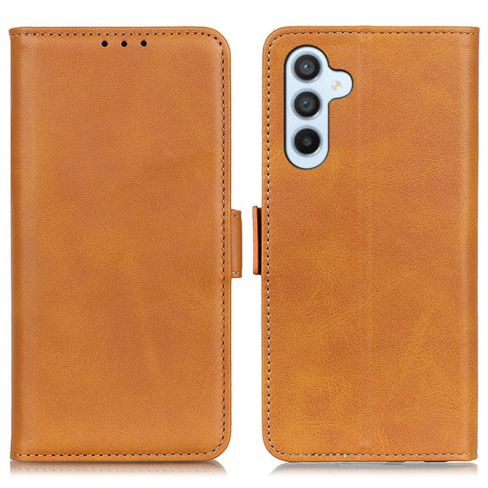 For Samsung Galaxy F34 5G M34 5G Wallet Phone Case Cowhide Texture PU Leather Cover with Stand