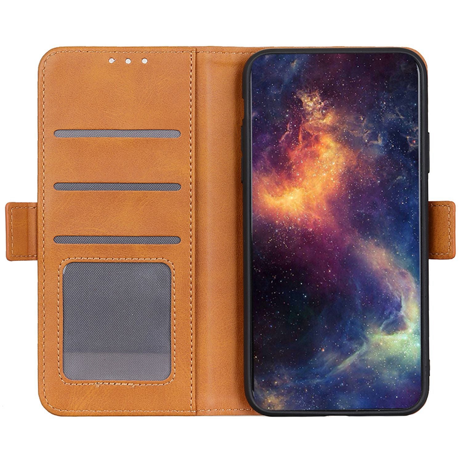 For Samsung Galaxy F34 5G M34 5G Wallet Phone Case Cowhide Texture PU Leather Cover with Stand