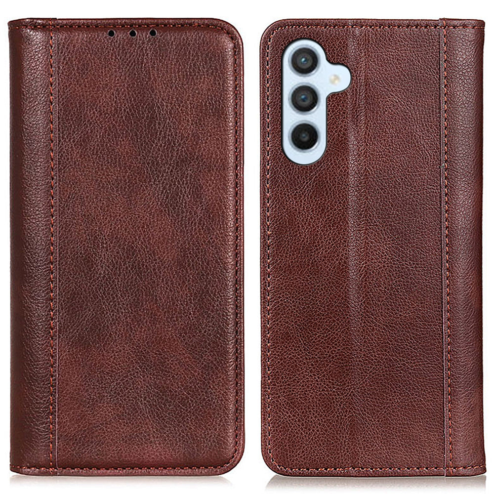 For Samsung Galaxy F34 5G M34 5G Split Leather Wallet Phone Case Litchi Texture Stand Phone Cover