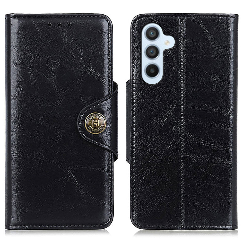 KHAZHEN Wallet Phone Case for Samsung Galaxy F34 5G M34 5G Stand PU Leather Phone Cover