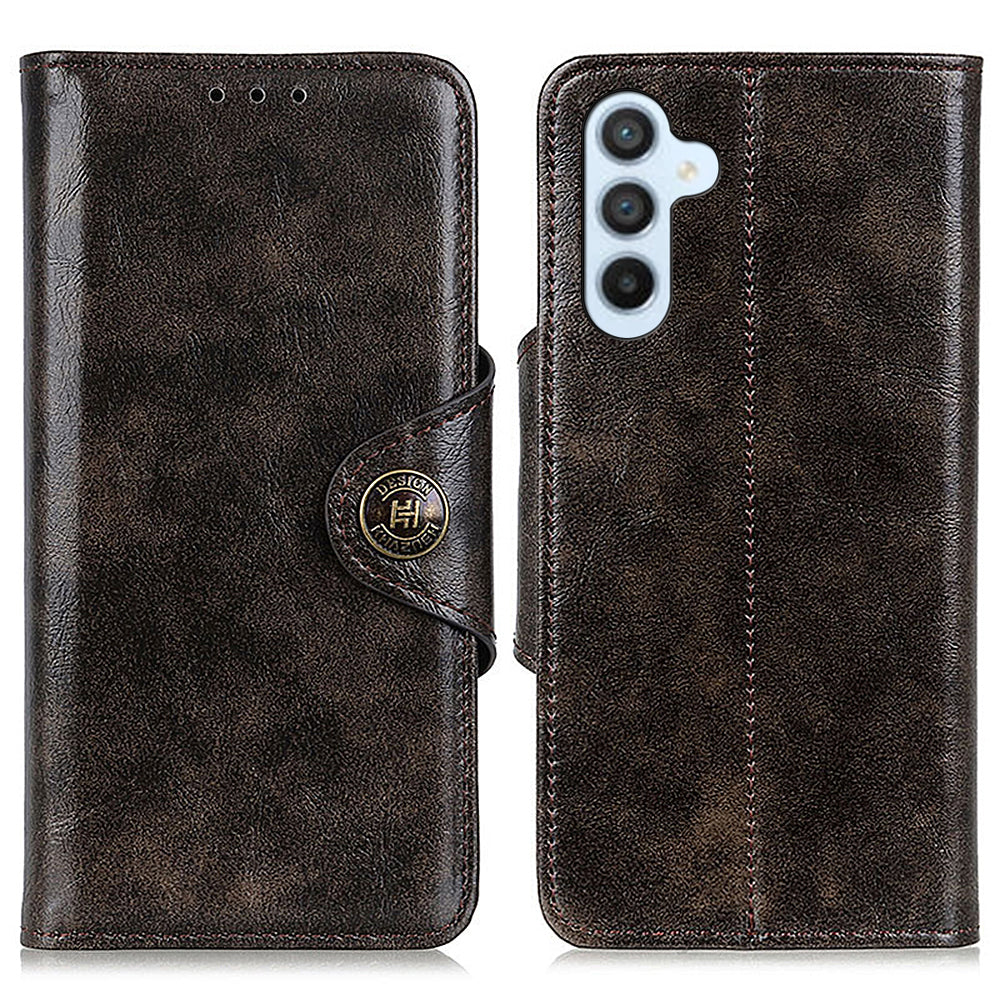 KHAZHEN Wallet Phone Case for Samsung Galaxy F34 5G M34 5G Stand PU Leather Phone Cover