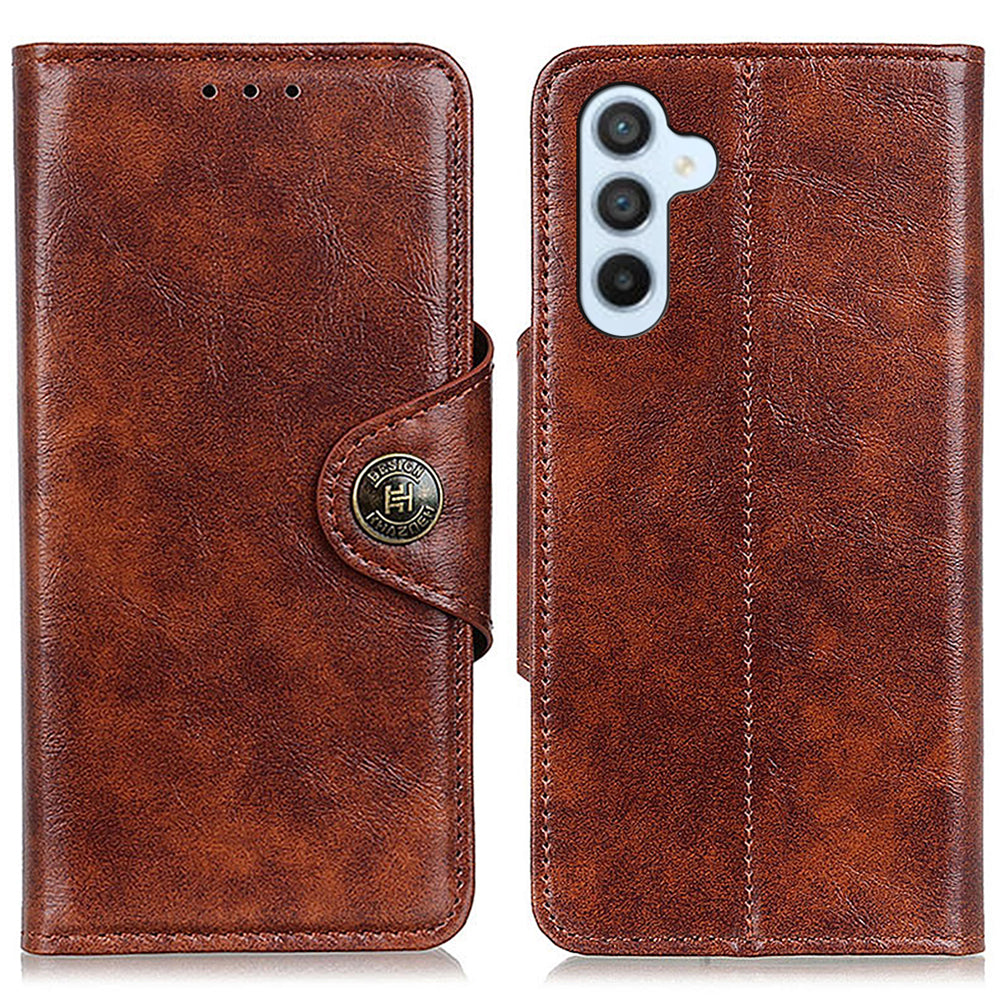 KHAZHEN Wallet Phone Case for Samsung Galaxy F34 5G M34 5G Stand PU Leather Phone Cover