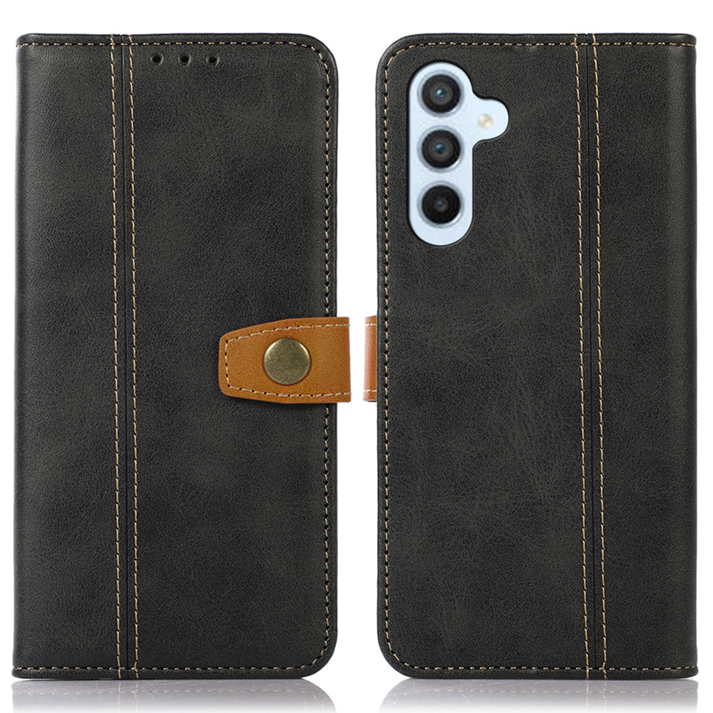 For Samsung Galaxy F34 5G M34 5G Wallet Stand Protective Phone Case Calf Texture Phone Leather Cover