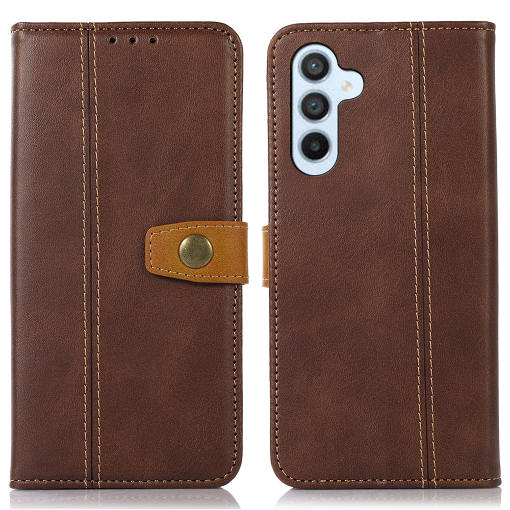 For Samsung Galaxy F34 5G M34 5G Wallet Stand Protective Phone Case Calf Texture Phone Leather Cover