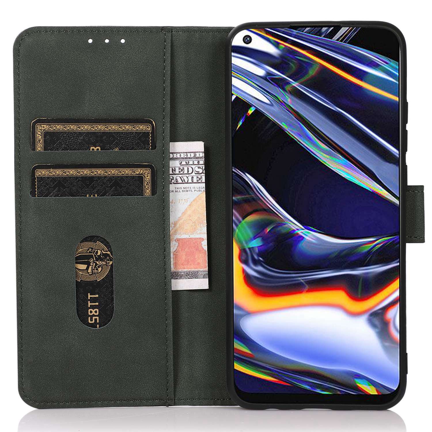 KHAZNEH For Samsung Galaxy F34 5G M34 5G Wallet Phone Cover Textured PU Leather Stand Anti-drop Case